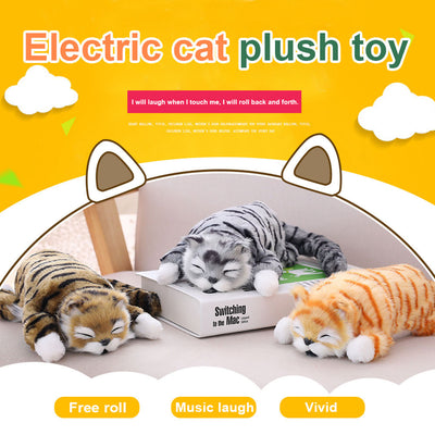 Roll Laugh Out Plush Cat Toy