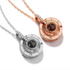 2018 New Arrival Rose Gold Silver 100 languages I love you Projection Pendant Necklace Romantic Love 6