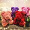 DropShipping 25cm Luxury Red Teddy Bear Rose Flower Artificial Christmas Gifts for Women Valentine s Day