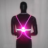 Night Running Cycling Outdoor sports Flashing Vest Motorcycle LED Fiber Riding Light Up Safety Reflective Jacket